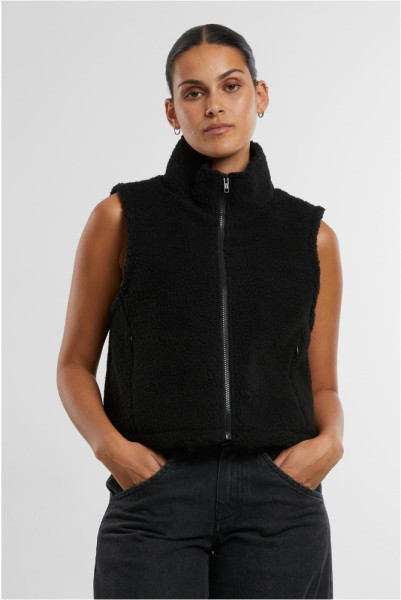 Urban Classics Damen Ladies Short Sherpa Vest TB7087
