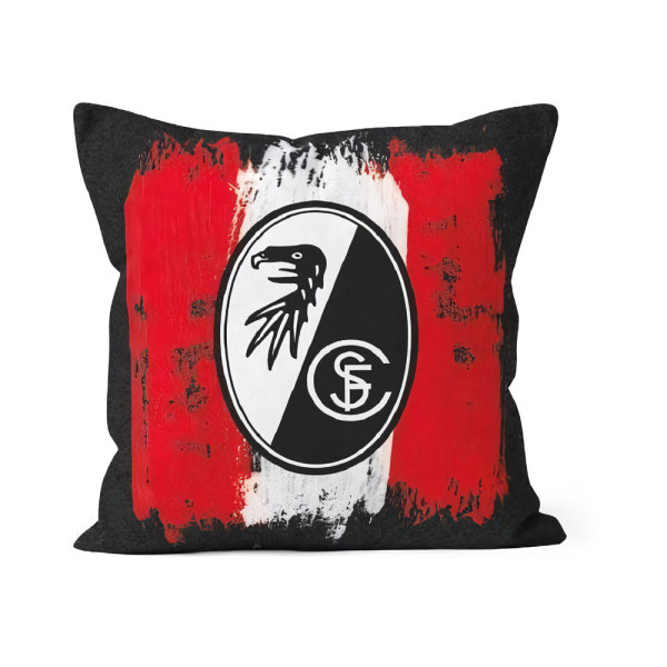SC Freiburg Kissen Poly Wappen Fussball Rot-40x40cm