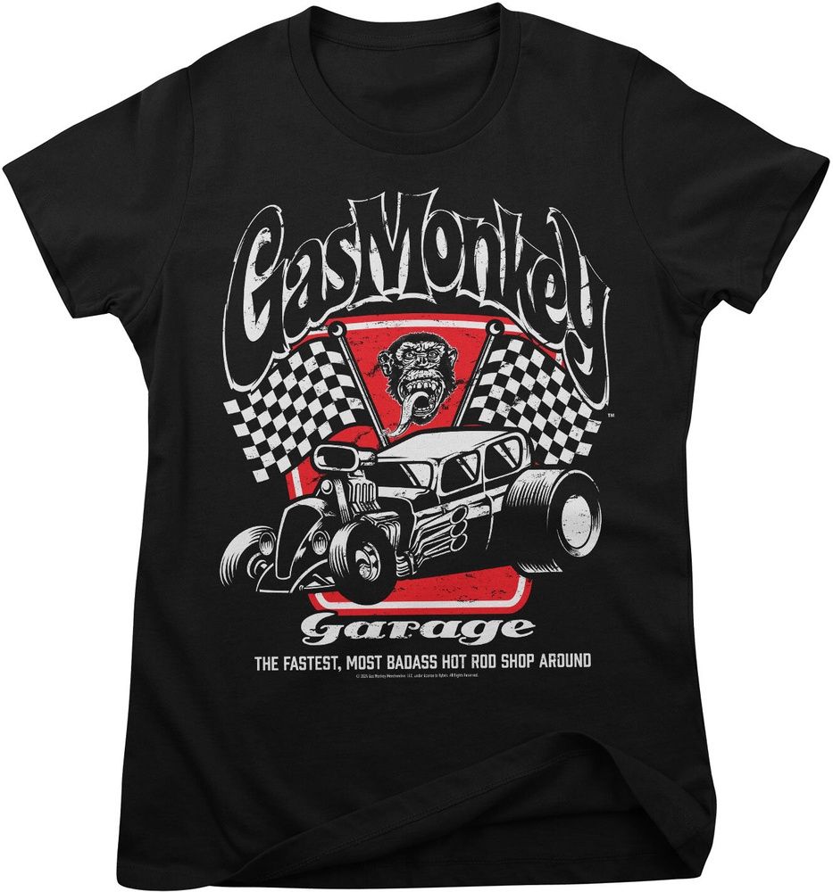 Gas Monkey Garage T-Shirt Badass Girly Tee GMG-5-GMG011-H96-12 - Damen