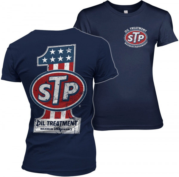 STP American No. 1 Girly Tee Damen T-Shirt Navy