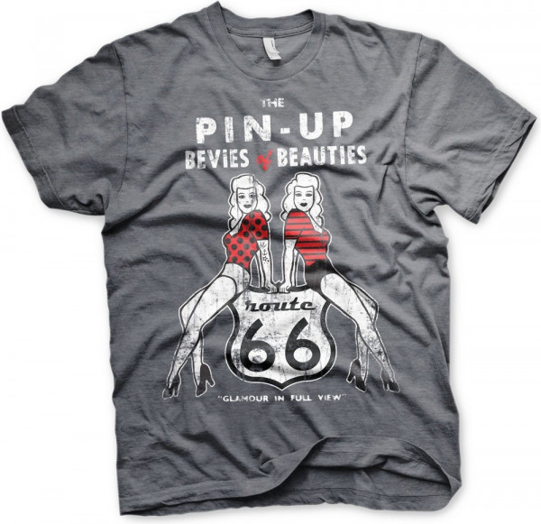 Route 66 Pin-Ups T-Shirt Dark-Heather