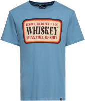 King Kerosin T-Shirt Contrast Seam "Whiskey" KKU41058