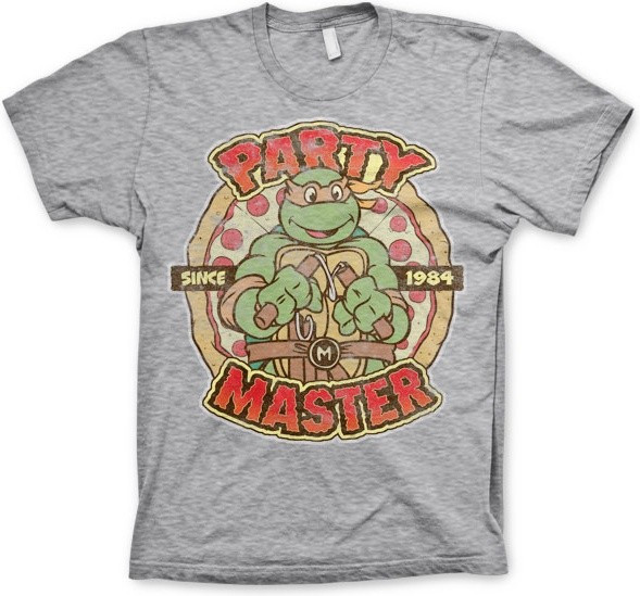 Teenage Mutant Ninja Turtles TMNT Party Master Since 1984 T-Shirt Heather-Grey