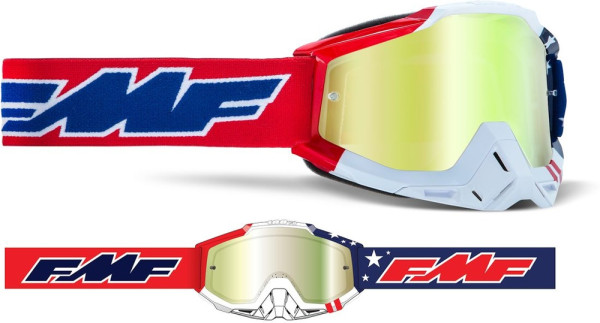 FMF Schutzbrille Goggles Powerbomb Rocket (Mirror Silver) 23100