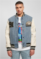 Southpole Jacke Denim College Jacket Retro Midblue Washed