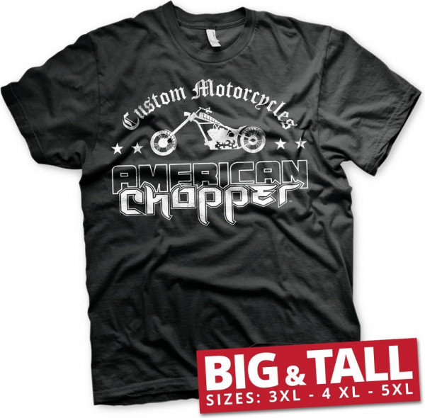 American Chopper Washed Logo Big & Tall T-Shirt Black