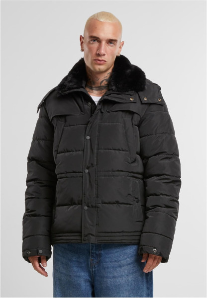 Urban Classics Puffer Jacket With Detachable Fur Collar TB7259
