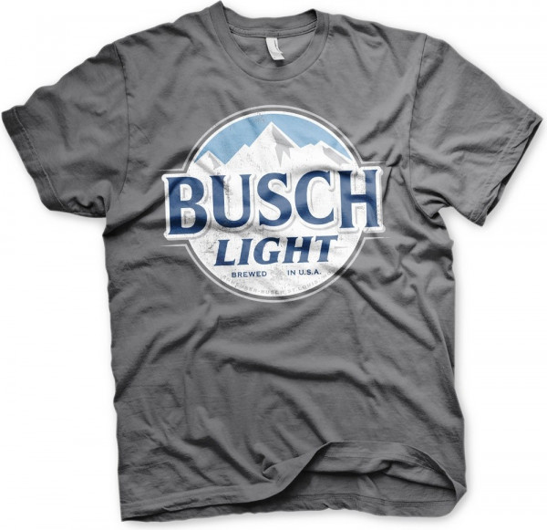 Busch Light Washed Label T-Shirt Dark-Grey