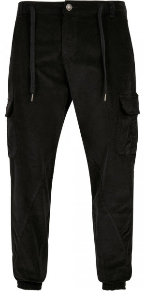 Urban Classics Corduroy Cargo Jogging Pants Black