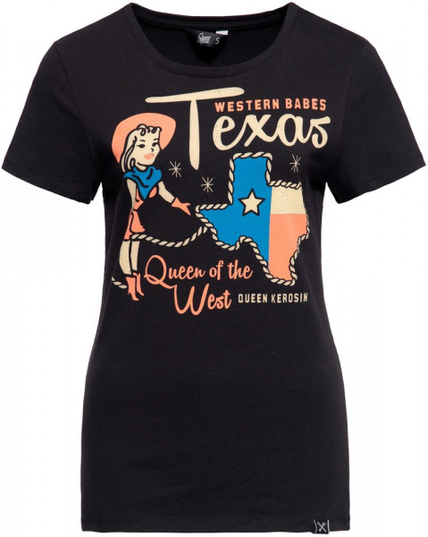 Queen Kerosin T-Shirt QKU21005 Schwarz