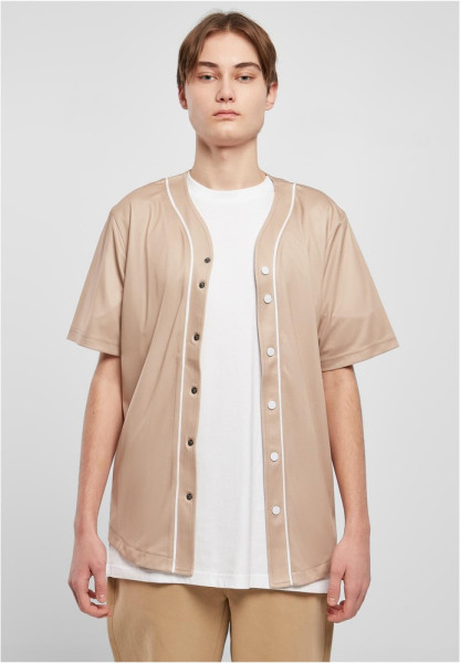 Urban Classics T-Shirt Baseball Mesh Jersey Unionbeige/White