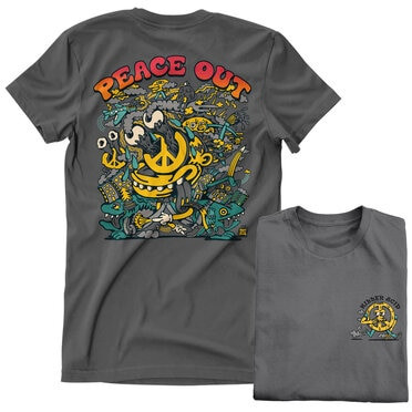 Acid Killer T-Shirt Peace Out T-Shirt DTR-1-KA006-DTF852