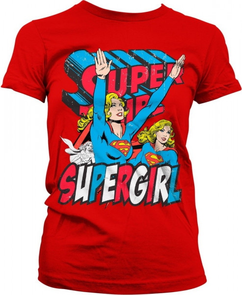 Supergirl Girly Tee Damen T-Shirt Red
