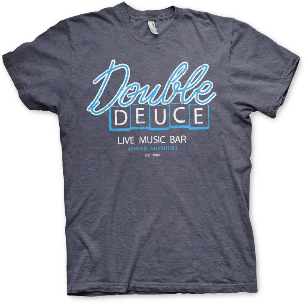 Road House Double Deuce Live Bar T-Shirt Navy-Heather