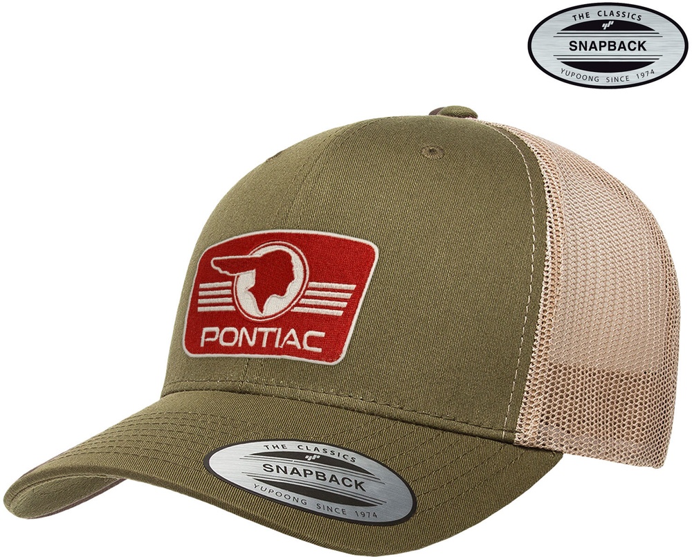 Pontiac Retro Logo Patch Premium Trucker Cap GM-93-PONT9901-CB68 - Herren / Unisex