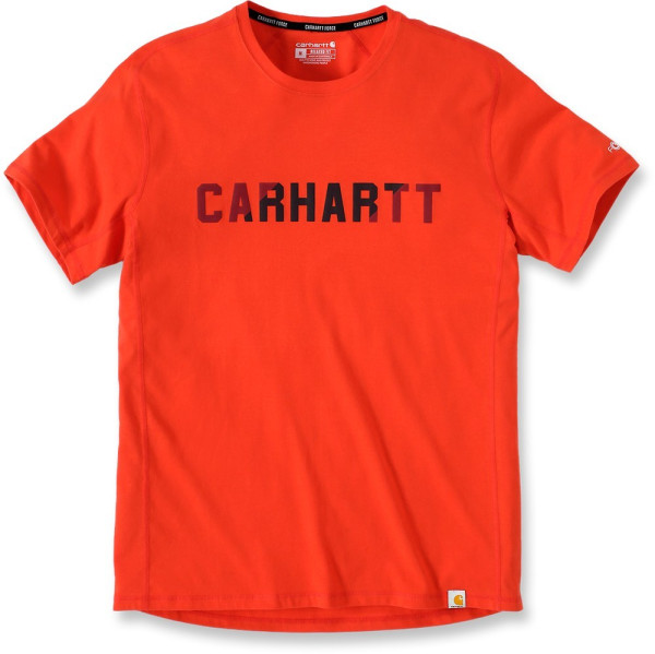 Carhartt Force Flex Block Logo T-Shirts S/S Cherry Tomato