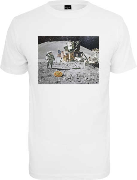 Mister Tee T-Shirt Pizza Moon Landing Tee White