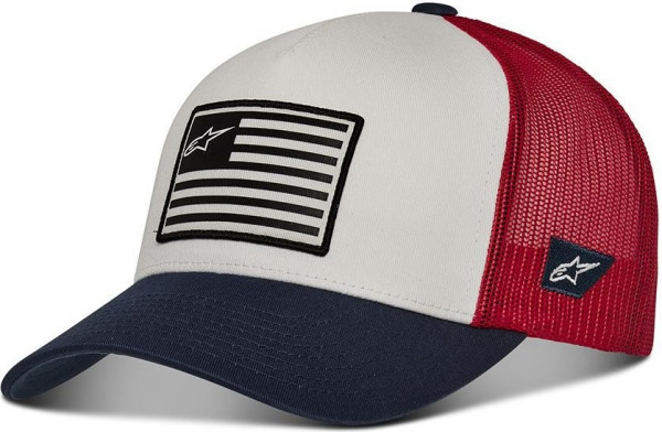 Alpinestars Herren Cap Flag Snapback Hat Wht/Navy/Red
