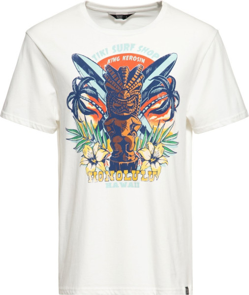King Kerosin Tiki Surf Shop T-Shirt Weiß