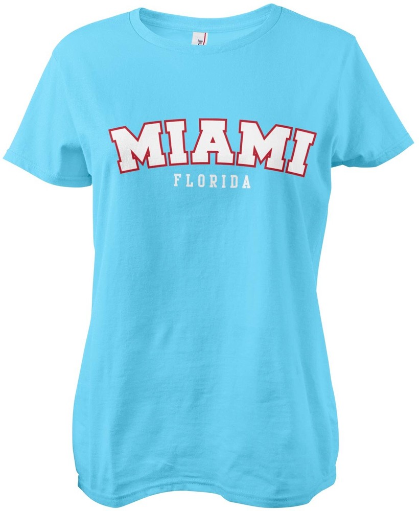 Hybris Miami Florida Girly Tee Damen T-Shirt Skyblue - Damen
