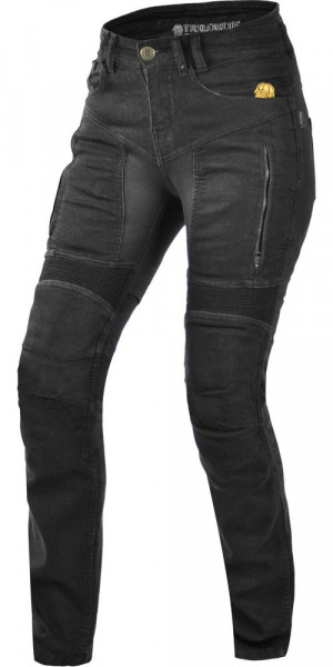 Trilobite Motorradhose Jeans Parado Damen Slim-Fit Schwarz