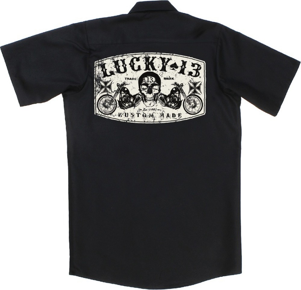 Lucky 13 Hemd Dual Chopper Workshirt Schwarz - Herren / Unisex