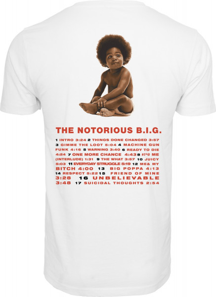 Mister Tee T-Shirt Biggie Ready To Die Tracklist Tee White