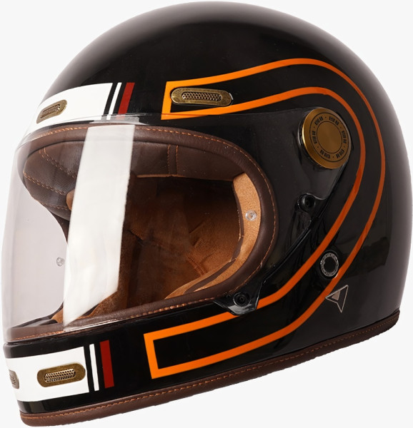 By City Motorrad Integralhelm Roadster Iii Fusion Helmet BYC0081 Black/Orange-S