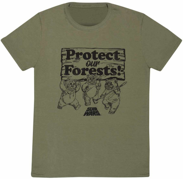 Star Wars - Protect Our Forests Green (Unisex Olive T-Shirt) T-Shirt