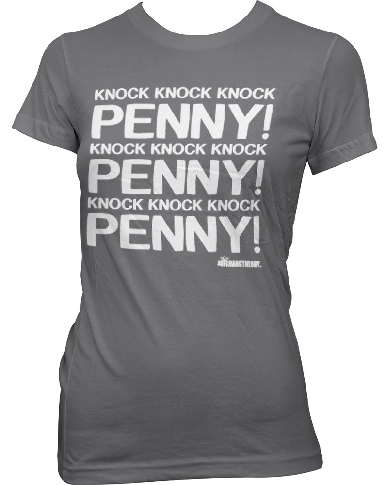 The Big Bang Theory Penny Knock Knock Knock Girly T-Shirt Damen Dark-Grau - Damen