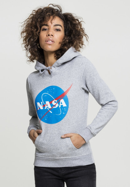Mister Tee Women Hoodie Ladies NASA Insignia Hoody Black