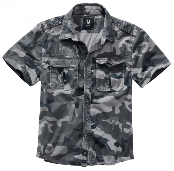 Brandit Vintage Shirt shortsleeve grey camo