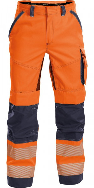 Dassy Sommer Warnschutzhose mit Kniepolstertaschen Odessa PESCO70 Neonorange/Dunkelblau