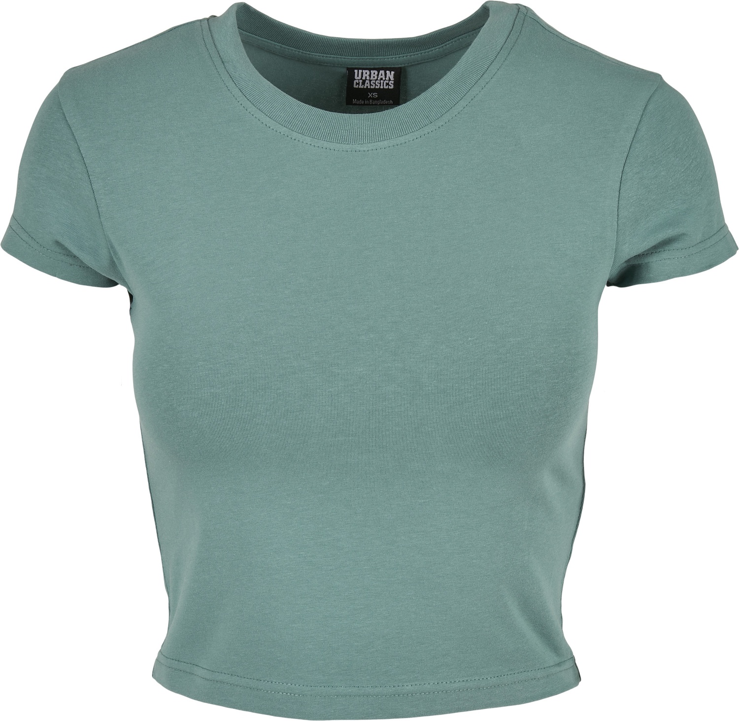 Urban Classics Damen T-Shirt Ladies Stretch Jersey Cropped Tee Paleleaf - Damen