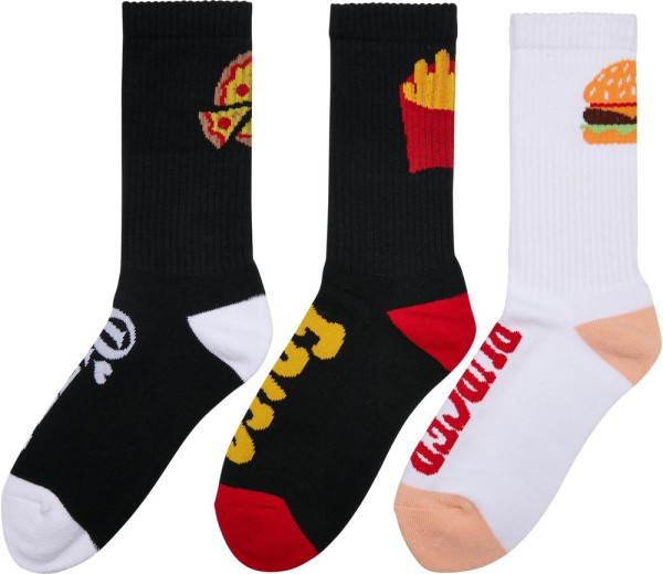 Mister Tee Socken Fancy Junk Food Socks 3-Pack Black/Multicolor