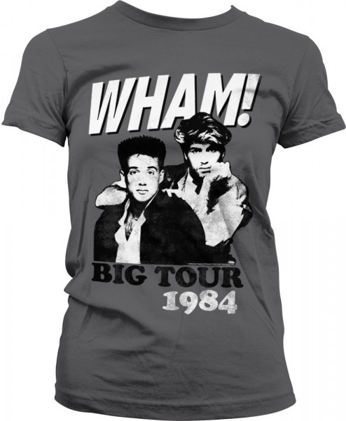 Wham! Big Tour 1984 Girly Tee Damen T-Shirt Dark-Grey