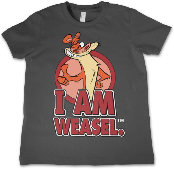 I Am Weasel Kids T-Shirt Darkgrey