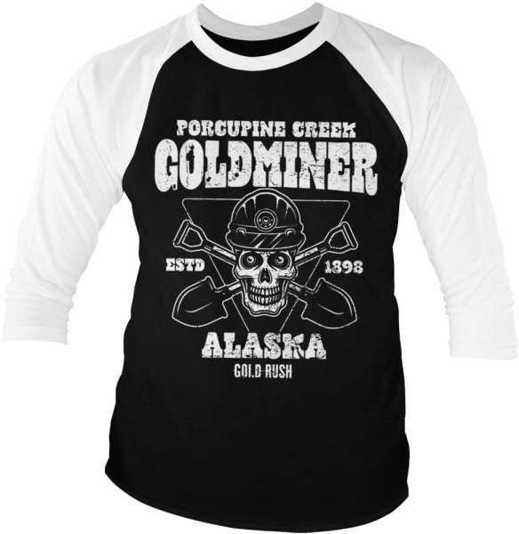 Gold Rush Porcupine Creek Goldminer Baseball 3/4 Sleeve Tee DC-19-GR002-H86-11
