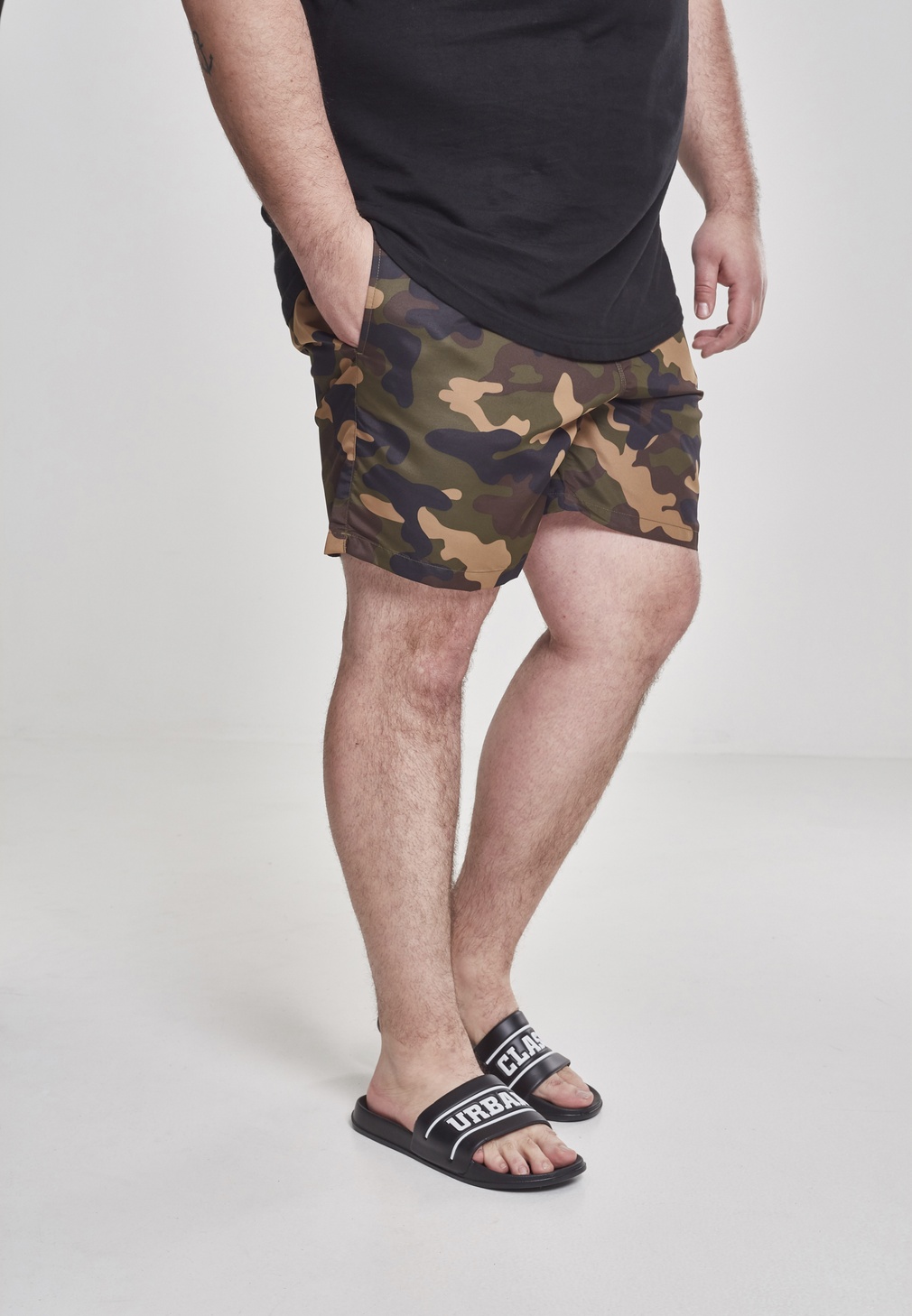 Urban Classics Badehose Camo Swim Shorts Wood Camouflage - Herren / Unisex
