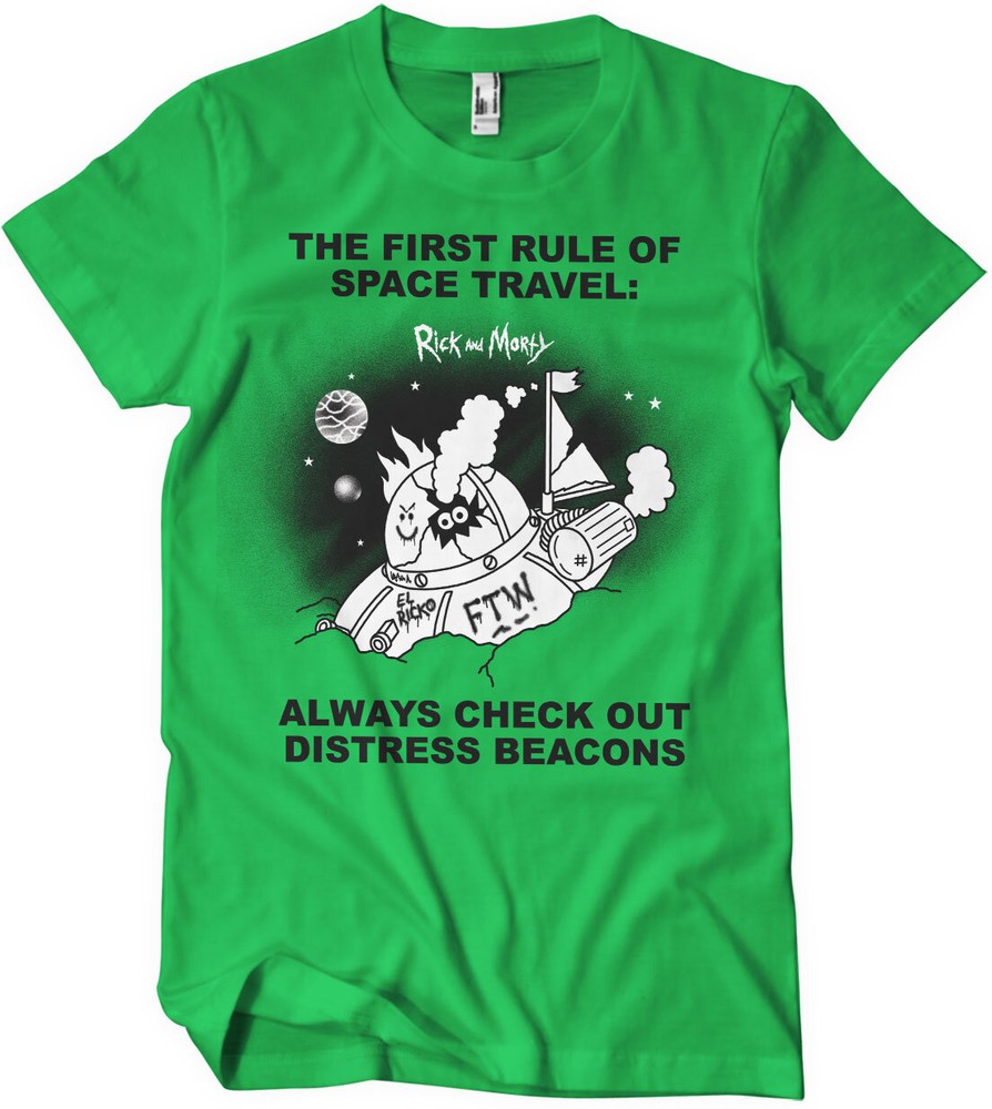 Rick And Morty Distressed Beacons T-Shirt Grün - Herren / Unisex