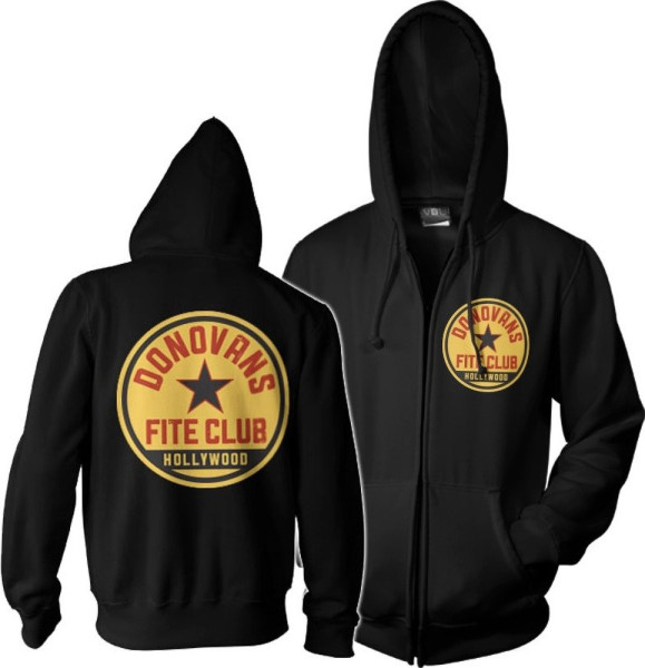 Ray Donovans Fite Club Zipped Hoodie Black