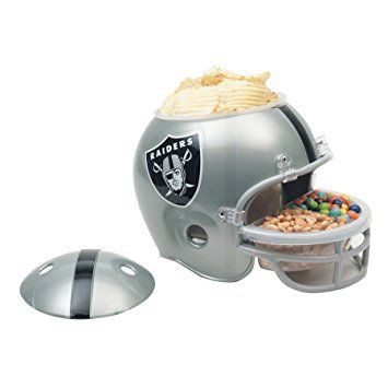 Oakland Raiders Snack Helmet American Football NFL Grey