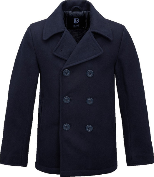 Brandit Herren Jacke Pea Coat Navy