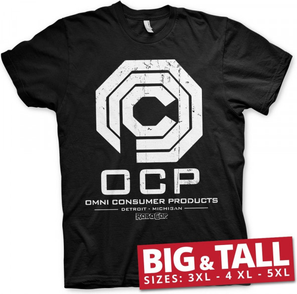 Robocop Omni Consumer Products Big & Tall T-Shirt Black