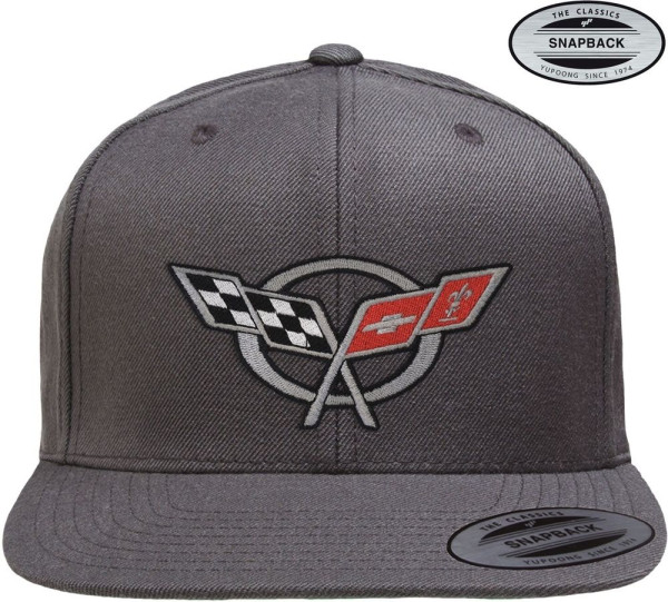 Corvette Cap C5 Flags Premium Snapback Cap GM-91-CORV9902-CB63