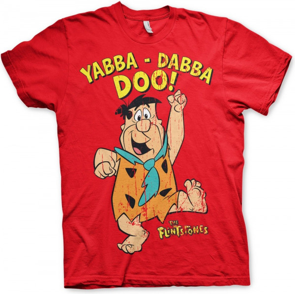 The Flintstones Yabba-Dabba-Doo T-Shirt Red