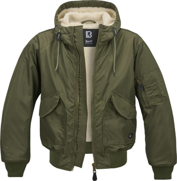 Brandit Herren Jacke CWU Jacket hooded Olive