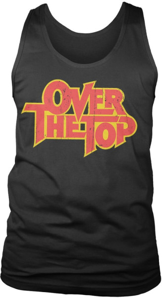 Over The Top Washed Logo Tank Top Black