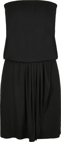 Urban Classics Damen Kleid Ladies Viscose Short Bandeau Dress Black