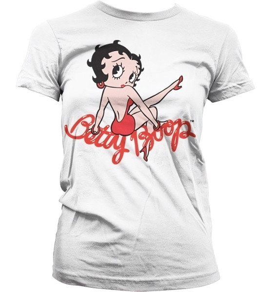 Betty Boop Classic Pose Girly Tee Damen T-Shirt White